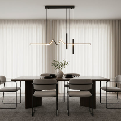 Lampadario LED a sospensione con telecomando DANNA 36W, Luce Fredda/Calda/Neutra, Dimmerabile, Nero, Lampadari LED con Telecomando Titolo predefinito Alessandro Design