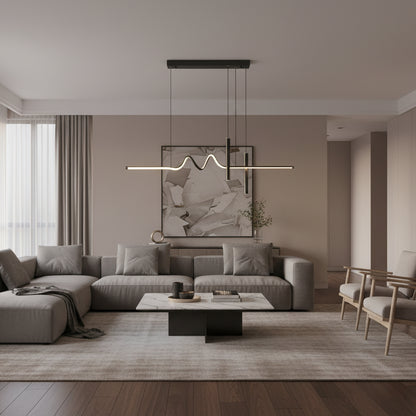 Lampadario LED a sospensione con telecomando DANNA 36W, Luce Fredda/Calda/Neutra, Dimmerabile, Nero, Lampadari LED con Telecomando Titolo predefinito Alessandro Design