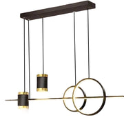 Lampadario LED a sospensione con telecomando PAULINA 60W, Luce Fredda/Calda/Neutra, Dimmerabile, Nero, Lampadari LED con Telecomando Titolo predefinito Alessandro Design