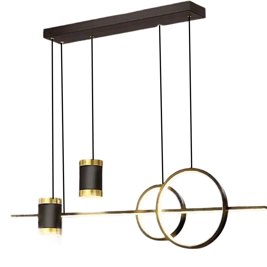 Lampadario LED a sospensione con telecomando PAULINA 60W, Luce Fredda/Calda/Neutra, Dimmerabile, Nero, Lampadari LED con Telecomando Titolo predefinito Alessandro Design
