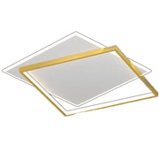 Lampadario LED con telecomando SOLARA 66W, 2 Quadrati, Luce Fredda/Calda/Neutra, Dimmerabile, Lampadari LED con Telecomando Bianco Oro Titolo predefinito Alessandro Design