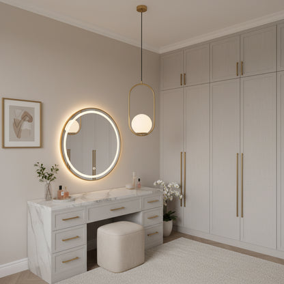 Lustra LOFT Gallery Modern, 1x E27, Alb Auriu, Metal, Inaltime Reglabila