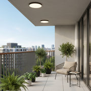 Plafoniera LED SOLIS 27cm 20W Luce Fredda, Nera