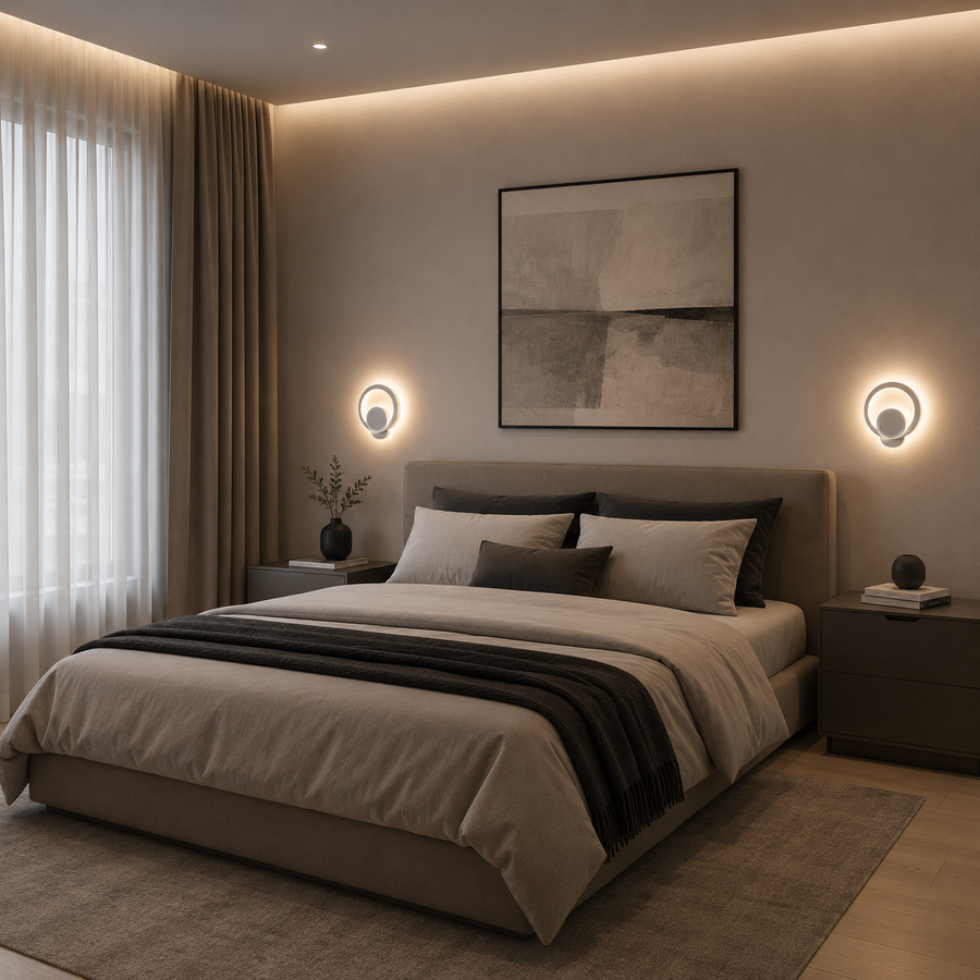 Aplica LED Urbanist 19W Rotunda Lumina Rece/Calda/Neutra Acril si Metal Alb