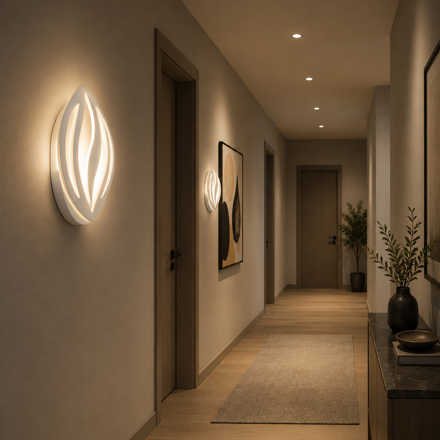 Lampada LED ORCHID 15W Petalo Luce Fredda/Calda/Neutra Acrilico Metallo Bianco