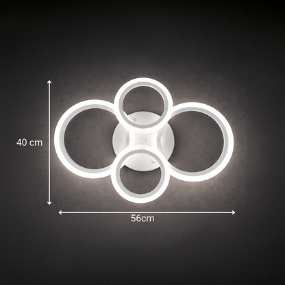 Lustra LED cu telecomanda BETTY 43W, 4 Cercuri, lumina Rece/Calda/Neutra, Dimabila, Alb Lustre LED cu Telecomanda Default Title Alessandro Design