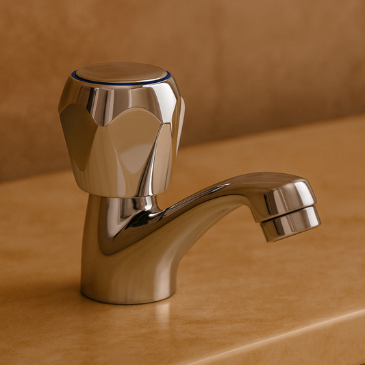 Rubinetto bagno da lavabo, acqua fredda, maniglia singola, cromo lucido Titolo predefinito Alessandro Design