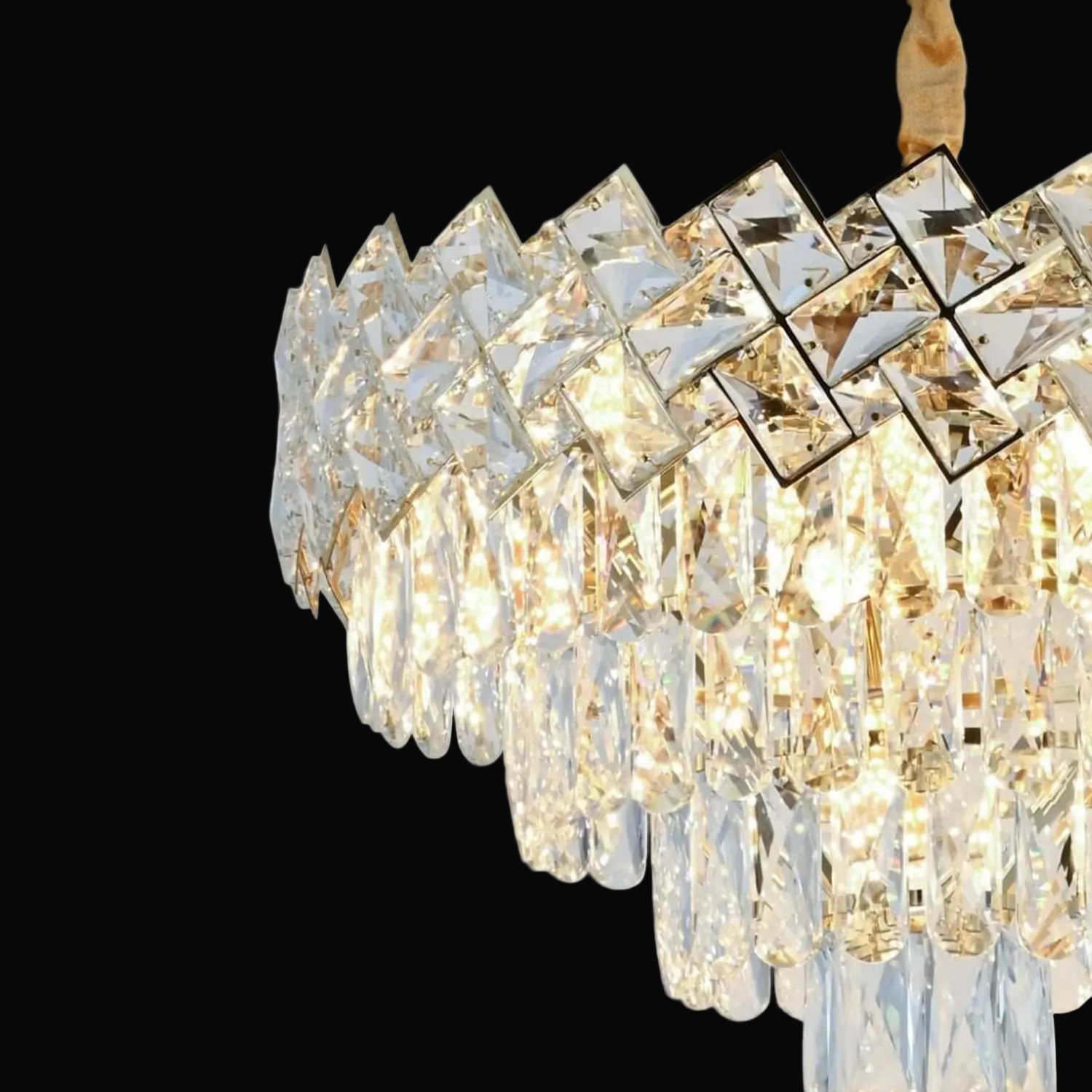 Candelabru Cristal WINDSOR Nobile 5xE14, Diametru 39cm, Auriu Lucios, Inaltime Reglabila Candelabre Cristal Default Title Alessandro Design