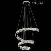 Candelabru LED cu Telecomanda, TWIST, 108W, Diametru 60 cm, Inaltime 120 cm, Lumina Rece/Neutra/Calda, Dimabila, Crom, Cristal, Otel Lustre LED cu Telecomanda Default Title Alessandro Design