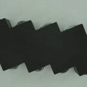 Applique LED da Esterno e Interno, 4 Sorgenti x 1W, IP65, ABS, Nero, 3000K