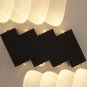 Applique LED da Esterno e Interno, 4 Sorgenti x 1W, IP65, ABS, Nero, 3000K