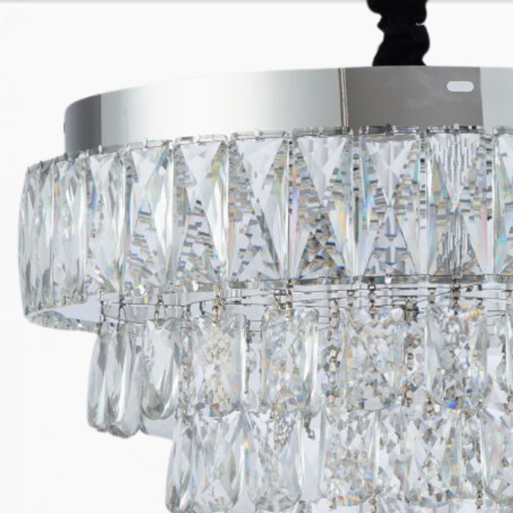 MEILI CRYSTAL CASCADA 300 – Lampadario LED in cristallo, 52W, Ø300 mm, con telecomando Lampadari in cristallo Titolo predefinito Alessandro Design