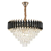 Lampadario di cristallo VERSAILLES Magno 8xE14, diametro 60 cm, nero e oro, altezza regolabile Lampadari di cristallo Titolo predefinito Alessandro Design