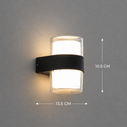 Aplica LED Exterior MIRA, 9W, 2 Surse de lumina, Lumina Calda, Negru
