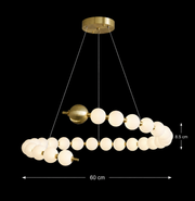 Lampadario LED Aurelia 41W in acrilico con telecomando, dimmerabile, 3000K/4000K/6000K, oro, metallo e acrilico