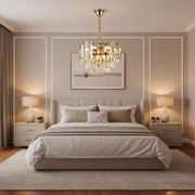 Lampadario in cristallo Alfred 3 x E14 Oro