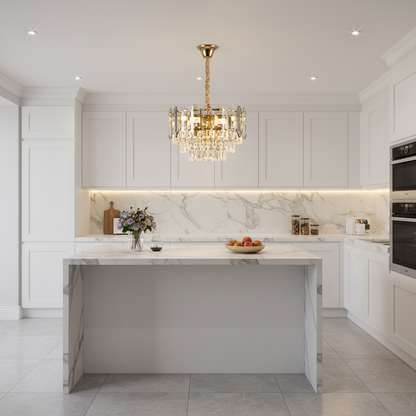 Lampadario in cristallo Alfred 3 x E14 Oro