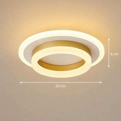 Lampadario LED SOLENA ROTONDA 21W, Diametro 20cm, Luce Fredda/Calda/Neutra, Lampadari LED Bianco Oro Titolo predefinito Alessandro Design