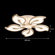 Lampadario a LED con telecomando JASMINE 66W, 5 Petali, Luce Fredda/Calda/Neutra, Dimmerabile, Lampadario a LED con telecomando Bianco Titolo predefinito Alessandro Design