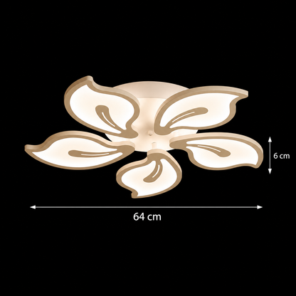 Lampadario a LED con telecomando JASMINE 66W, 5 Petali, Luce Fredda/Calda/Neutra, Dimmerabile, Lampadario a LED con telecomando Bianco Titolo predefinito Alessandro Design