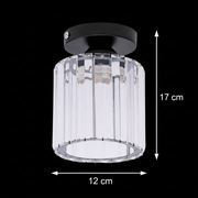 Lampadario classico, georgiano, 1x E27, paralume in vetro, nero, metallo e vetro Lampadari classici Titolo predefinito Alessandro Design