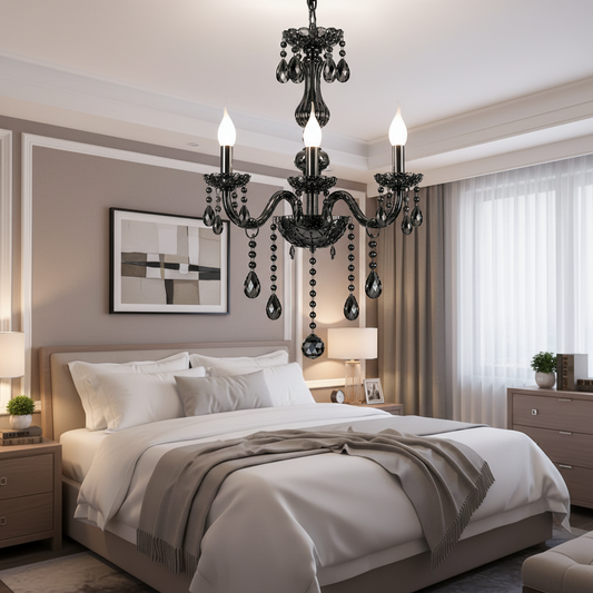 Lampadario in Cristallo AUGUST Eleganza, 3xE14, Diametro 48cm, Argento, Altezza Regolabile Lampadari Classici Titolo predefinito Alessandro Design
