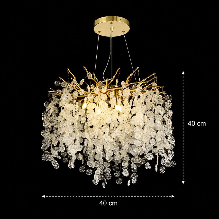 Candelabru Cristal WALTZ Serenade, 6xG9, Auriu, 40cm, Inaltime Reglabila Candelabre Cristal Default Title Alessandro Design