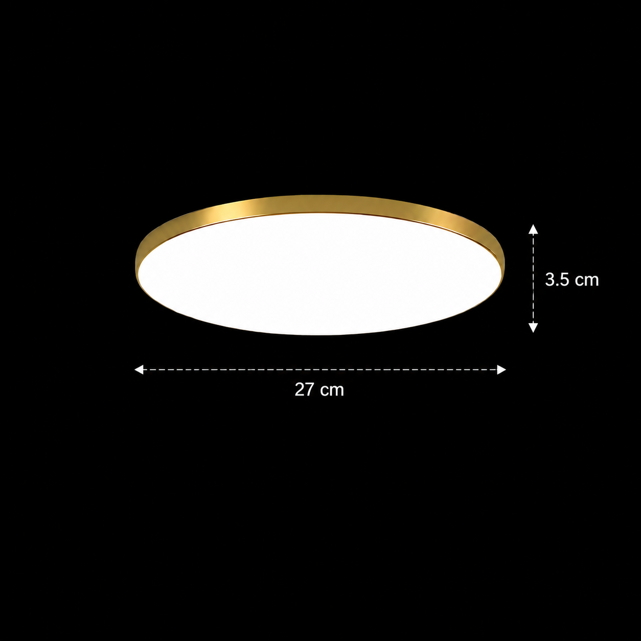 Plafoniera LED SOLIS 27cm 20W Luce Fredda Oro Plafoniere LED Titolo predefinito Alessandro Design