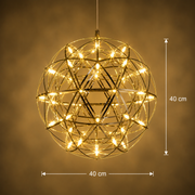 Lampadario Culmino LED KILKENNY in cristallo, 144W, Luce Neutra, Diametro 60cm, Oro