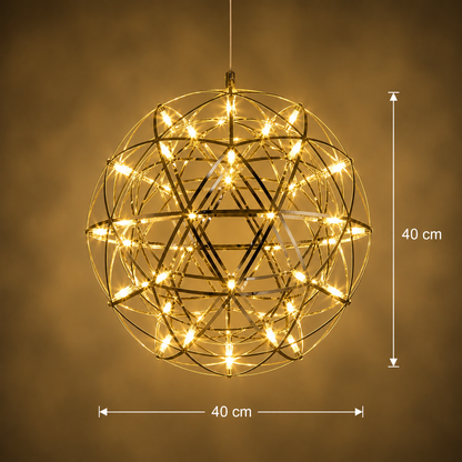 Lampadario Culmino LED KILKENNY in cristallo, 144W, Luce Neutra, Diametro 60cm, Oro