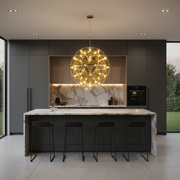 Lampadario Culmino LED KILKENNY in cristallo, 144W, Luce Neutra, Diametro 60cm, Oro