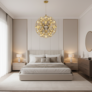 Lampadario Culmino LED KILKENNY in cristallo, 144W, Luce Neutra, Diametro 60cm, Oro