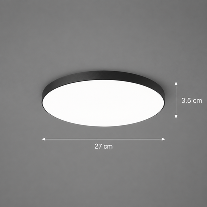 Plafoniera LED SOLIS 27cm 20W Luce Fredda, Nera