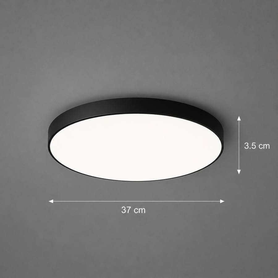 Plafoniera LED SOLIS 37cm 32W Lumina Rece Negru