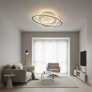 Lampadario LED con telecomando VOLTA 125W, Ovale, Luce Fredda/Calda/Neutra, Dimmerabile, Nero