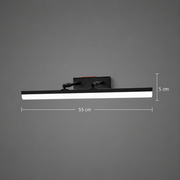 Lampada da parete a LED, MALAWI, 6W, lineare, luce Calda/Neutra/Fredda, Nero