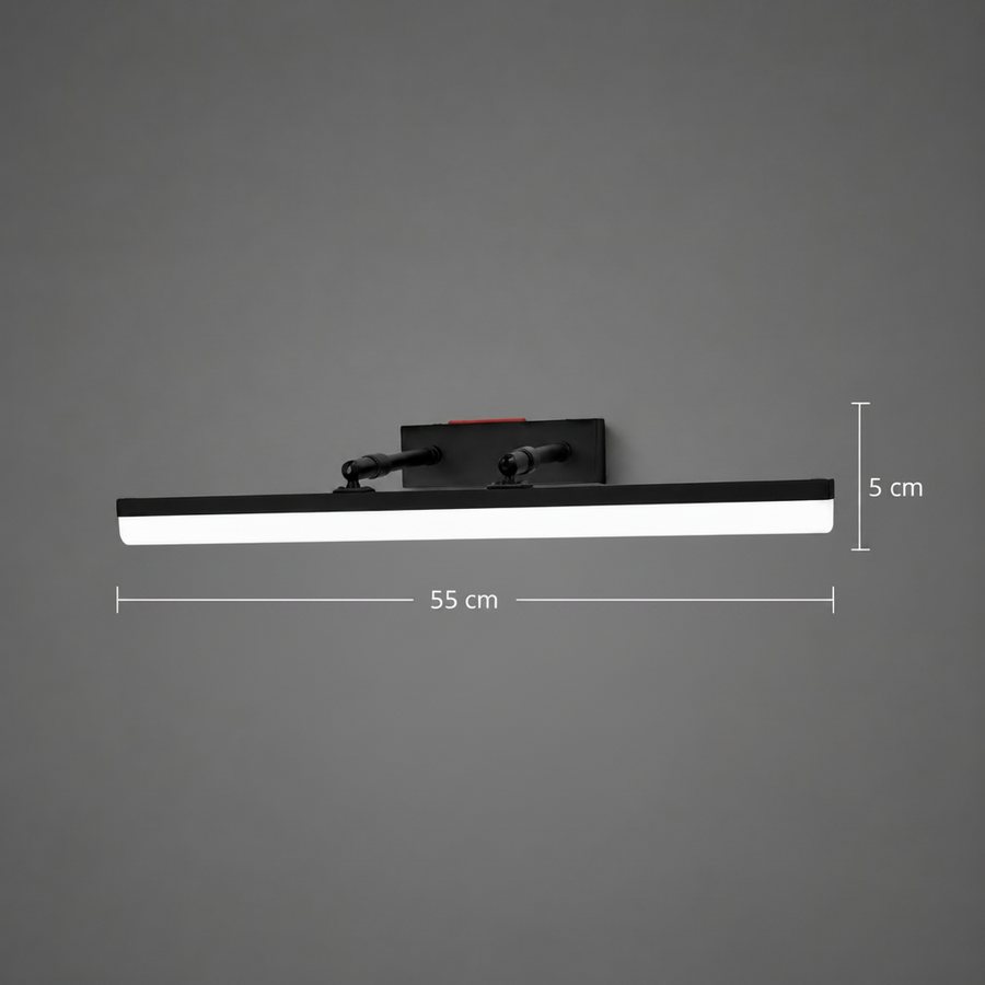 Lampada da parete a LED, MALAWI, 6W, lineare, luce Calda/Neutra/Fredda, Nero