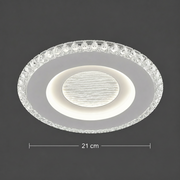 Lustra LED CELUN, 33W, Diametru 21cm, Lumina Calda/Neutra/Rece, Alb, Metal si Acril