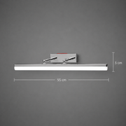 Applique LED BALATON, 10W, lineare, luce Calda/Neutra/Fredda, Cromo Lucido
