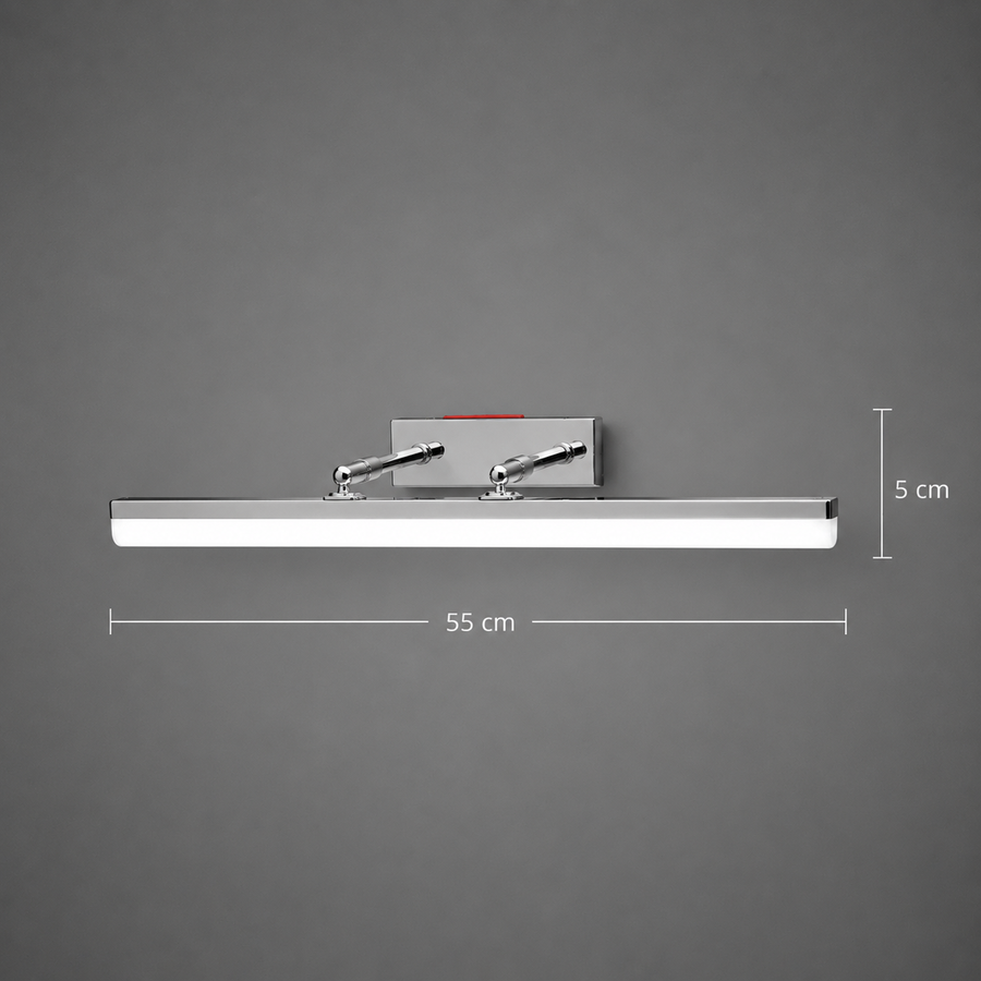 Applique LED BALATON, 10W, lineare, luce Calda/Neutra/Fredda, Cromo Lucido