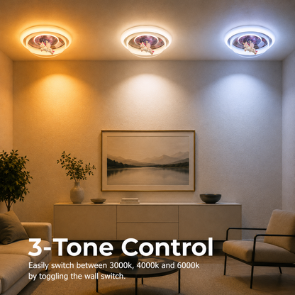 Lustra LED UNICORN, 60W, 50cm, lumina Rece/Calda/Neutra, Roz