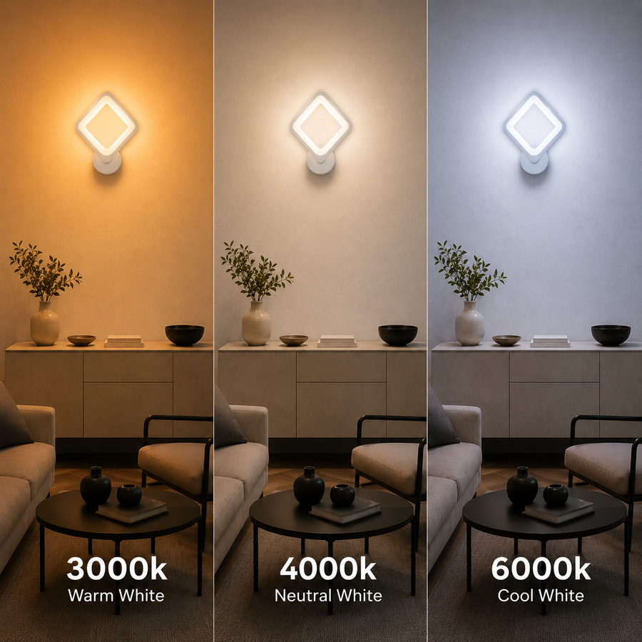 Applique LED Akila, 15W, Bianco, Luce Fredda/Calda/Neutra