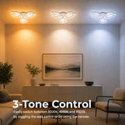 Lampadario a LED con telecomando LILY 40W, 3 Elementi, Luce Fredda/Calda/Neutra, Dimmerabile, Lampadario a LED Bianco con telecomando Titolo predefinito Alessandro Design