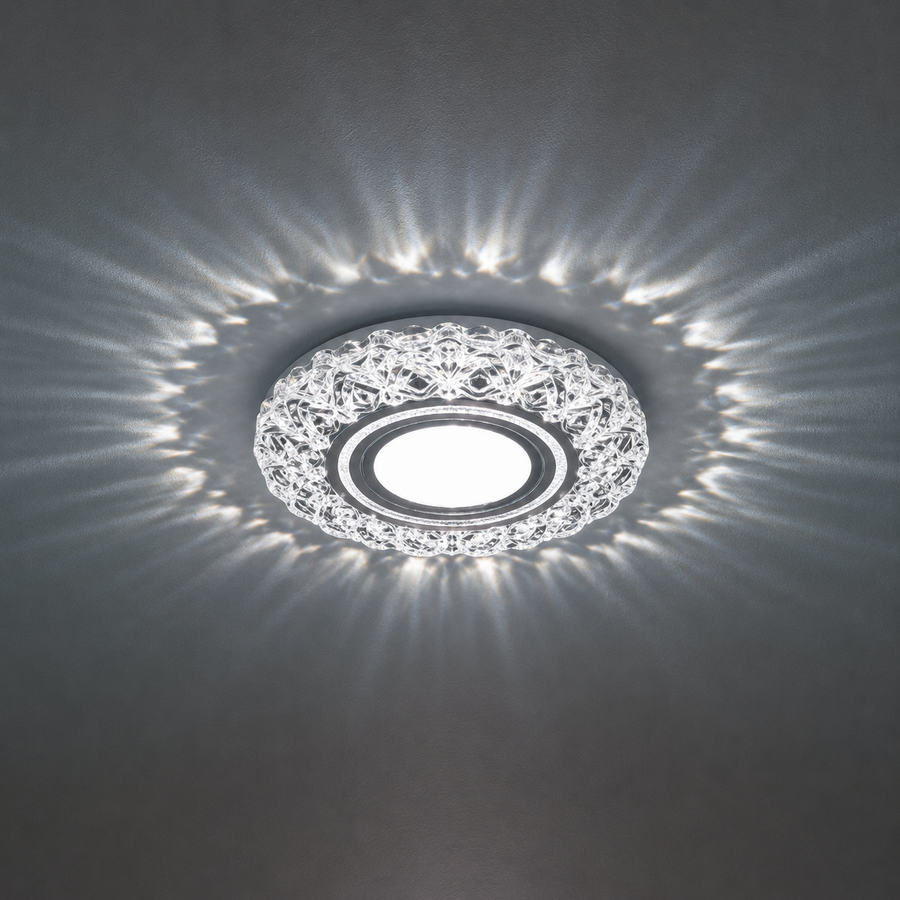 Spot LED ORBITA, 5W, Rotund, Lumina Rece + RGB, Alb, Rasina si Sticla Spot LED Default Title Alessandro Design
