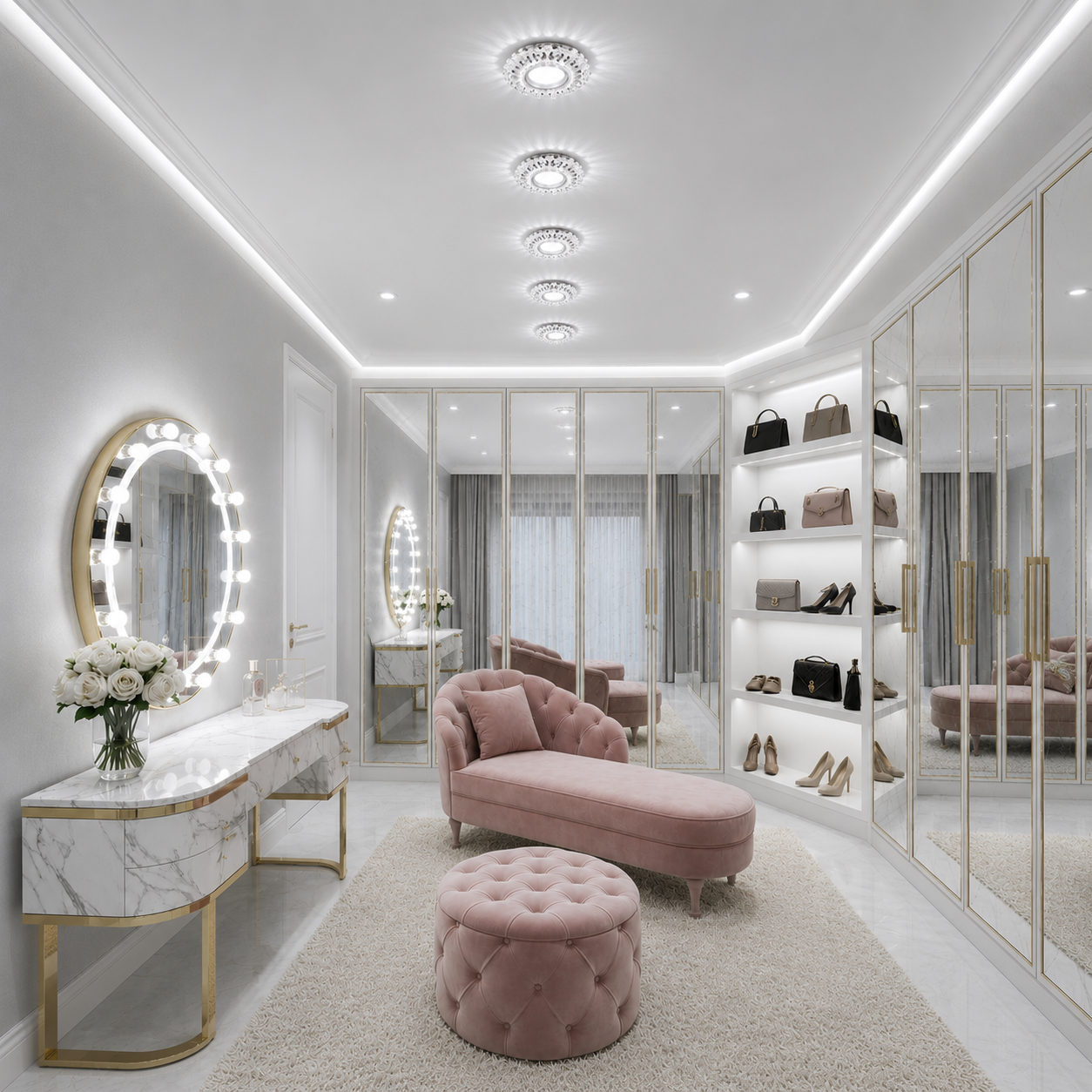 Spot LED ORBITA, 5W, Rotund, Lumina Rece + RGB, Alb, Rasina si Sticla Spot LED Default Title Alessandro Design