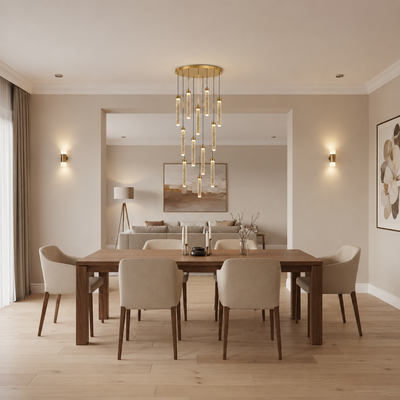 Lampadario LED a Sospensione in Cristallo, Giustiniano, Diametro 60cm, Altezza Regolabile, Oro, Metallo e Cristallo