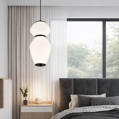Lampadario a Sospensione LT022/2WH, 2xE27, Diametro 40,5 cm, Altezza 16,5 cm, IP20, Bianco, Plexiglas, Ferro, Lampadine Non Incluse