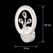 Lampada da parete a LED DAISY, 14W, Luce Fredda/Calda/Neutra, Bianco con Cristallo Lampade da parete per interni Titolo predefinito Alessandro Design