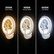 Lampada da parete a LED DAISY, 14W, Luce Fredda/Calda/Neutra, Bianco con Cristallo Lampade da parete per interni Titolo predefinito Alessandro Design