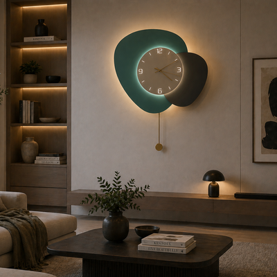 Lampada da Parete Decorativa LED Luna 83W Diametro 120CM Luce Fredda/Neutra/Calda Nera